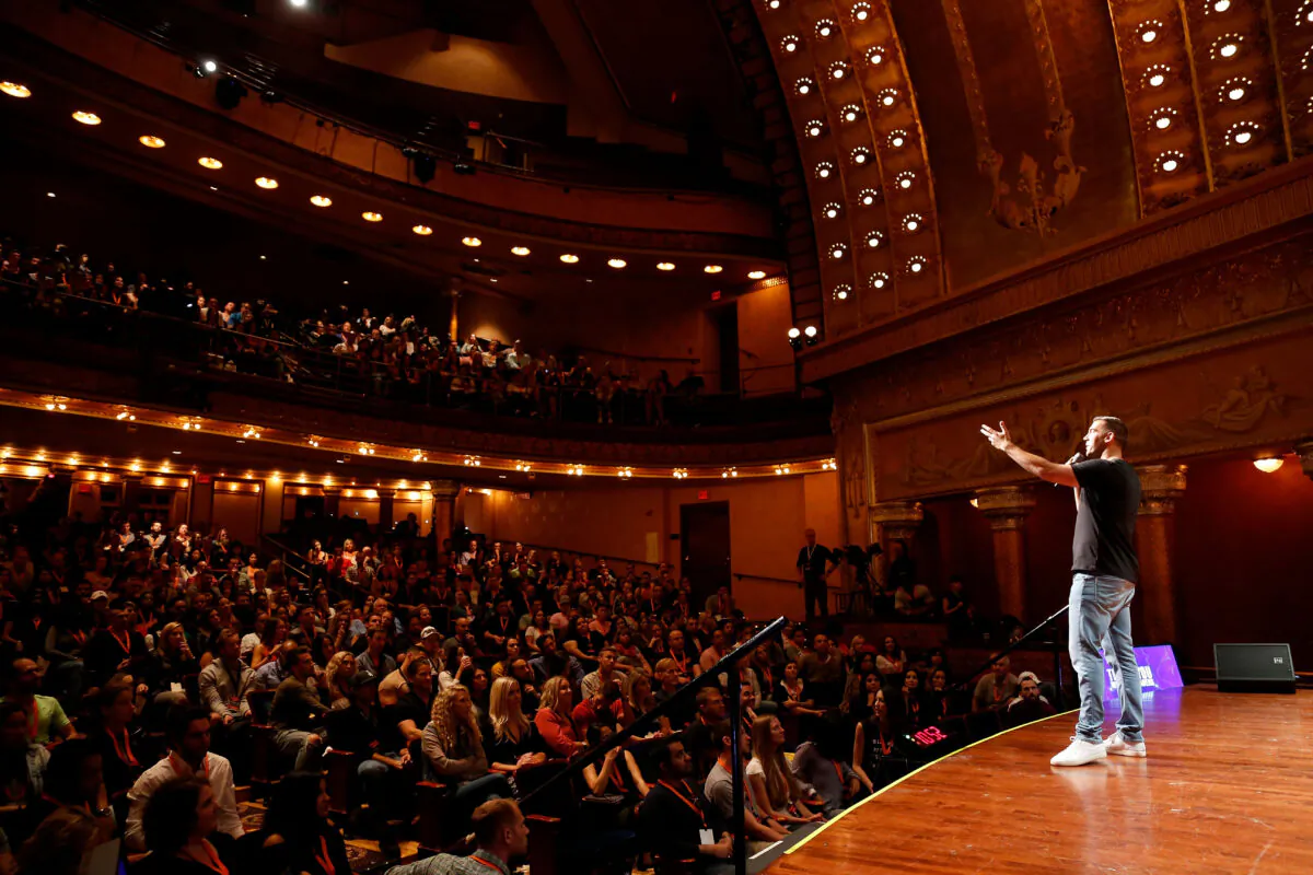 Former athlete and motivational speaker Lewis Howes during the Summit of Greatness event in Columbus, Ohio, on Sept. 14, 2017. (Kirk Irwin/Getty Images for Summit of Greatness)