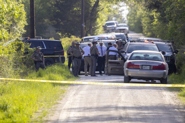 First responders work at the scene