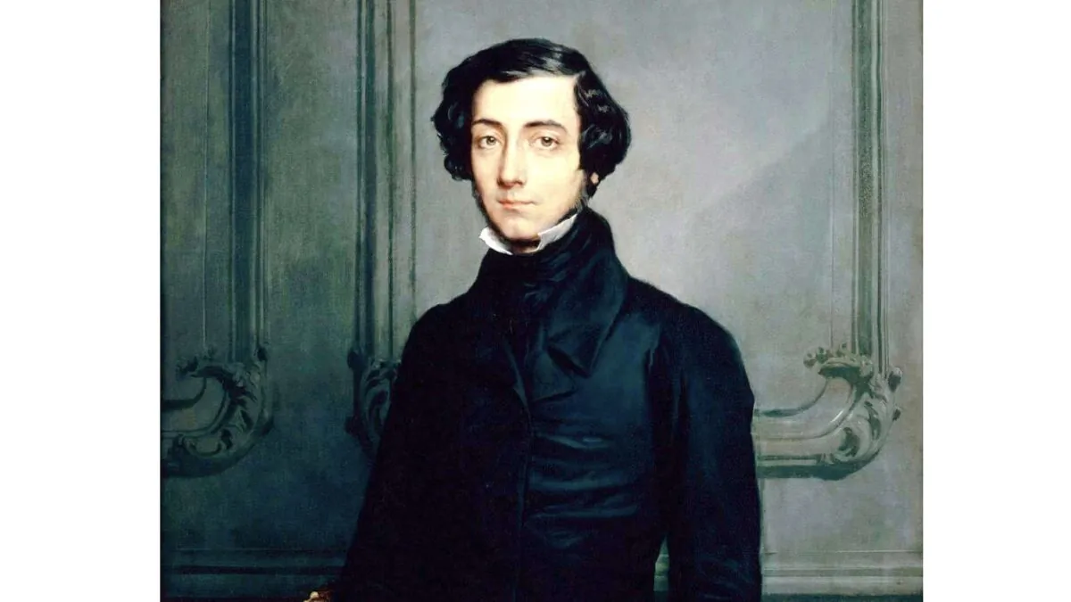 A portrait of French diplomat, historian, and political philosopher Alexis de Tocqueville by Théodore Chassériau, 1850. (Public domain)