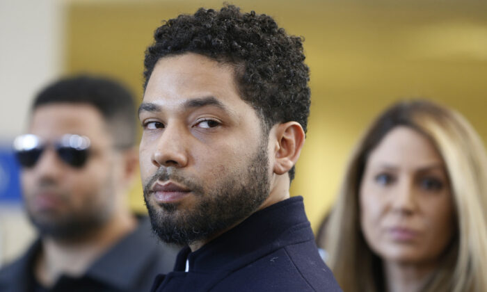 Actor Jussie Smollett after his court appearance at Leighton Courthouse in Chicago on March 26, 2019. (Nuccio DiNuzzo/Getty Images)