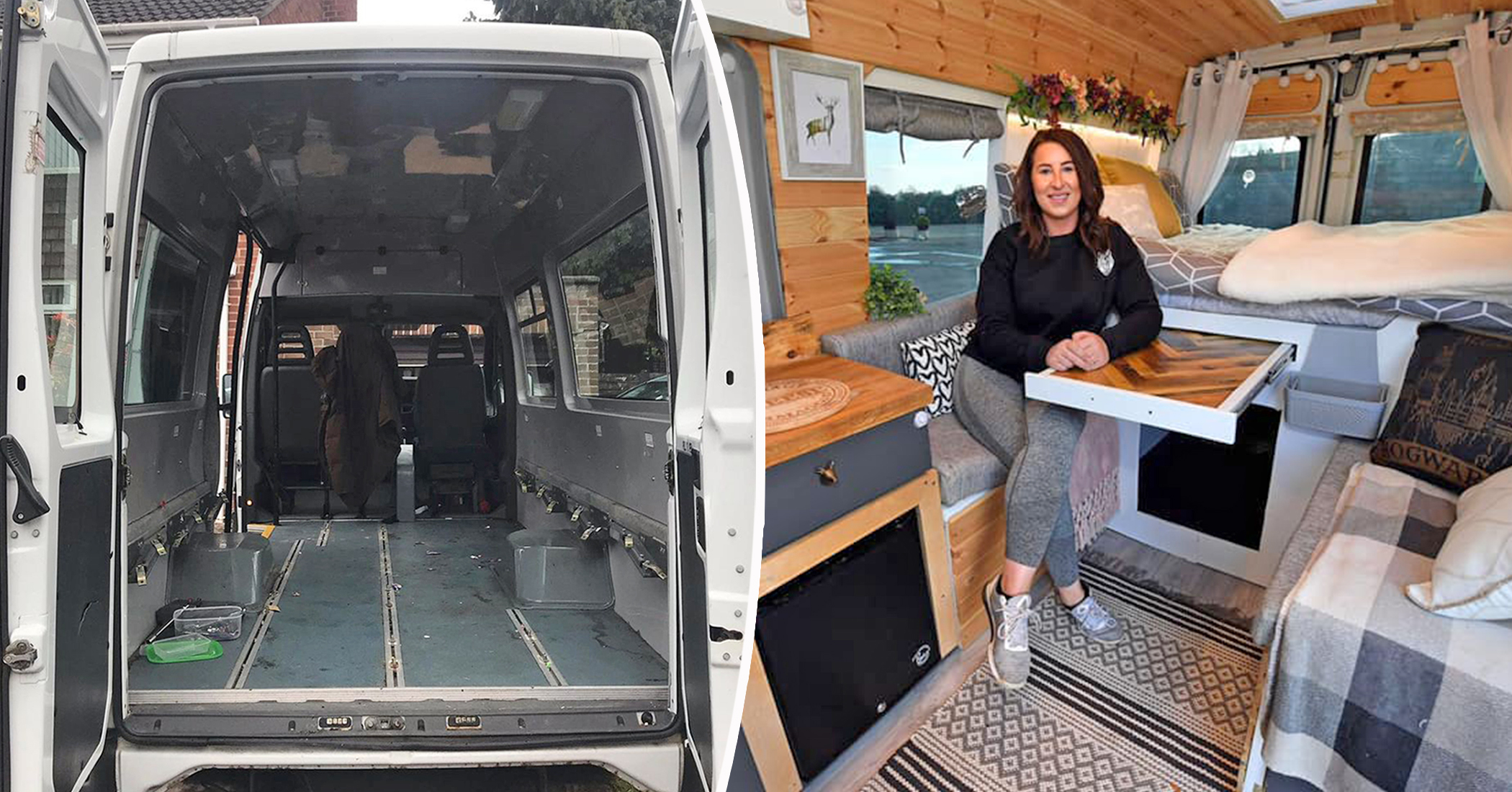 Woman Turns Old Van Into Tiny Home In 100 Days For 3 450 Using Youtube