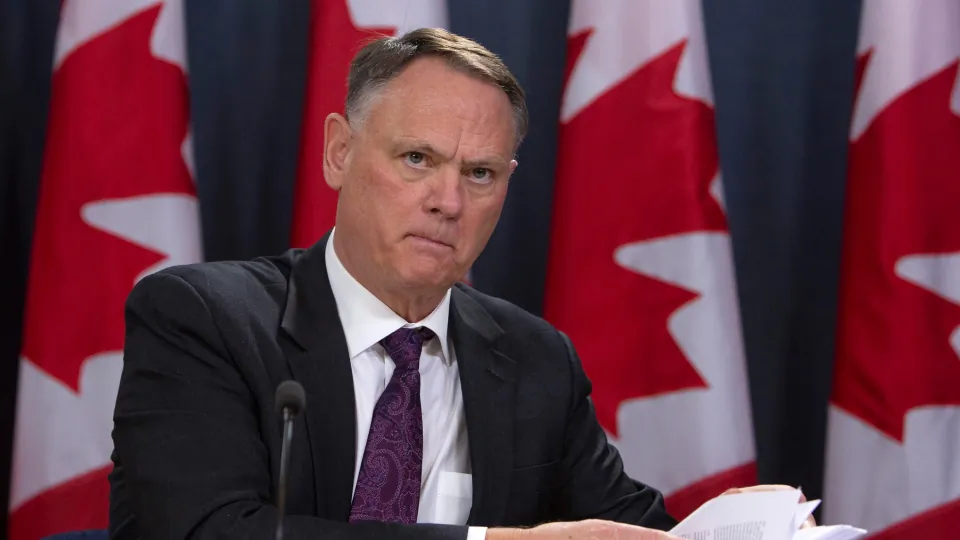 David McGuinty, chair of the National Security and Intelligence Committee of Parliamentarians, holds a news conference to release the committee's annual report in Ottawa on March 12, 2020. (Fred Chartrand/The Canadian Press)