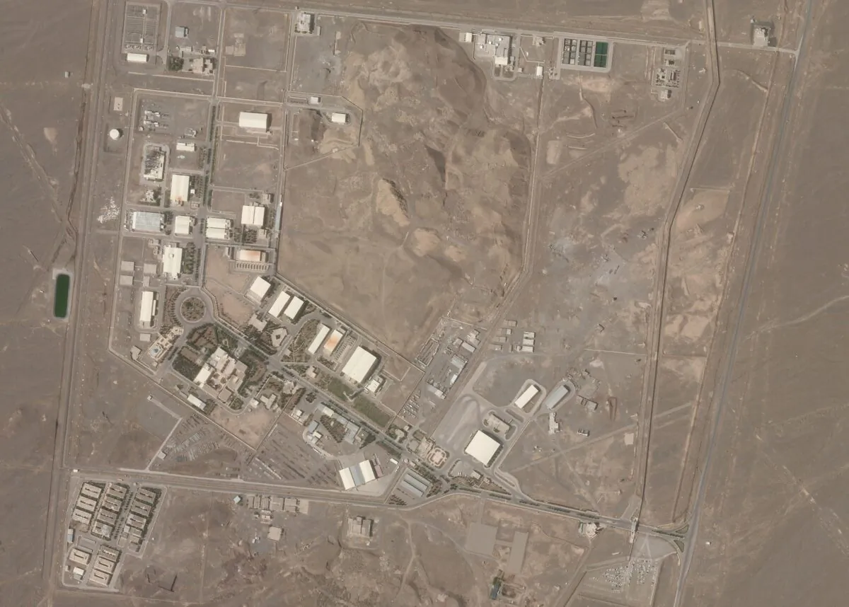 Iran's Natanz nuclear facility in a satellite photo on April 7, 2021. (Planet Labs Inc. via AP)