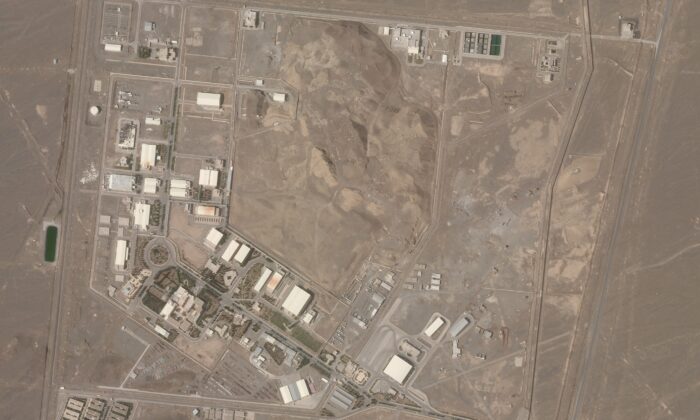 Iran's Natanz nuclear facility in a satellite photo on April 7, 2021. (Planet Labs Inc. via AP)