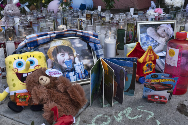 memorial for three children killed