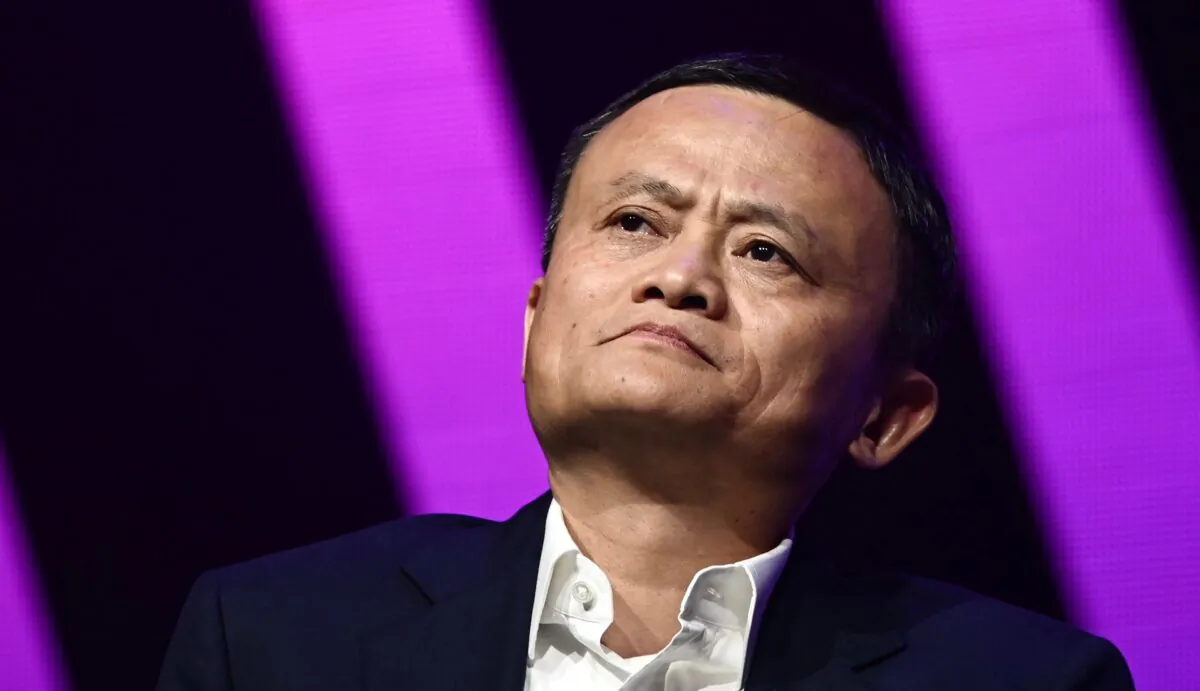 Jack Ma, CEO of Chinese e-commerce giant Alibaba, speaks during his visit at the Vivatech startups and innovation fair in Paris on May 16, 2019. (Philippe Lopez/AFP via Getty Images)