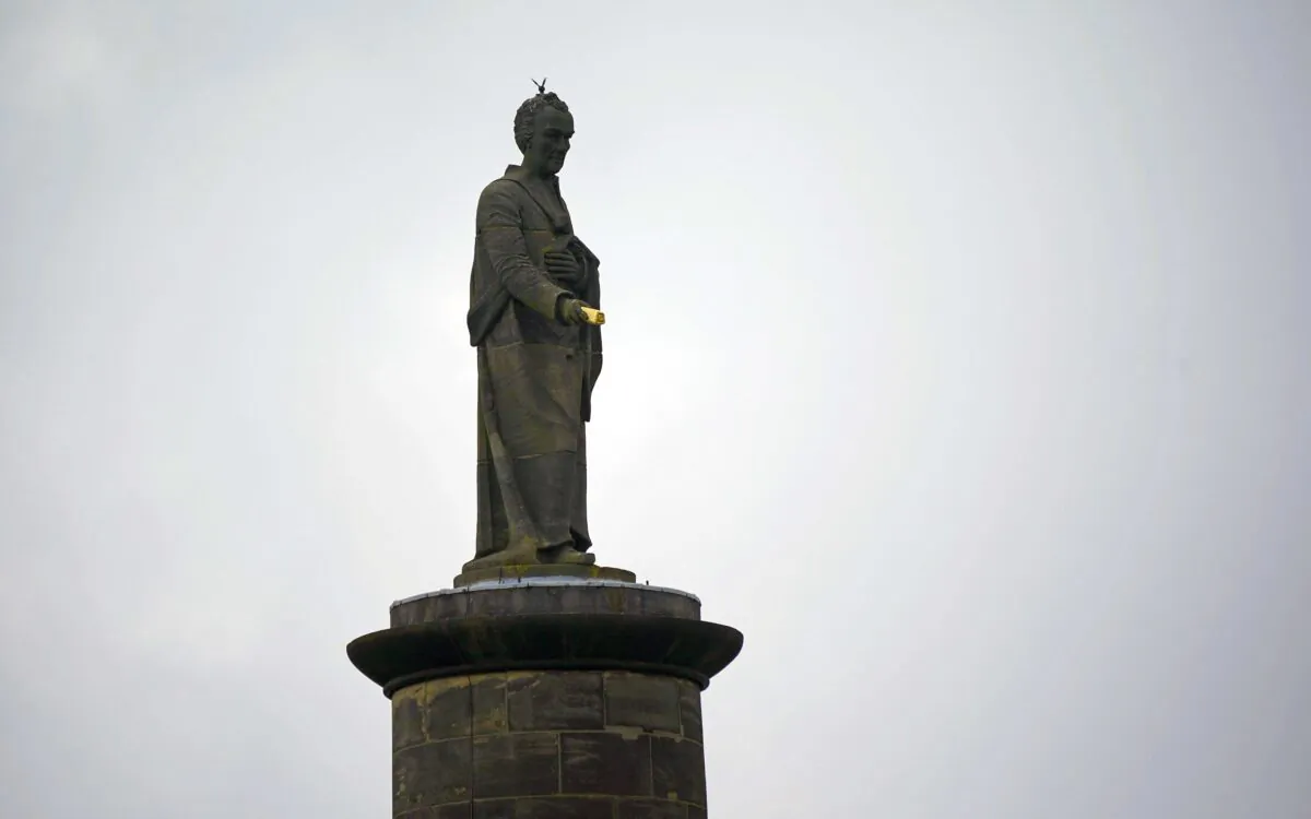 The statue of William Wilberforce is seen in Hull, UK, on June 10, 2020. (Christopher Furlong/Getty Images)