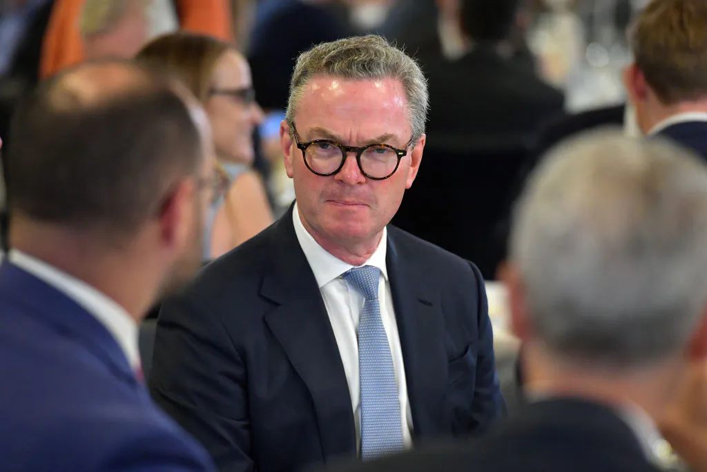 Former minister Christopher Pyne at an address by Reserve Bank of Australia Governor Philip Lowe at the National Press Club on February 03, 2021 in Canberra, Australia. (Sam Mooy/Getty Images)