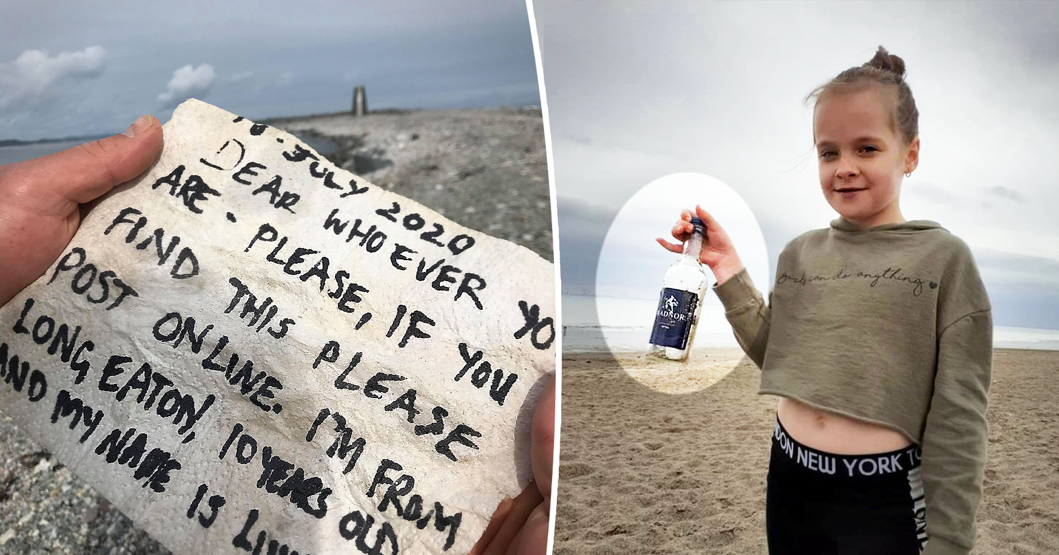 Little Girl in UK Throws Message in a Bottle Asea and It Gets Returned From Finder in Norway - Vimarsana News