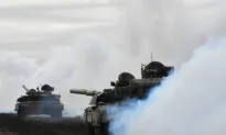 Ukraine Rehearses Repelling Tank Attack Near Russian-Annexed Crimea