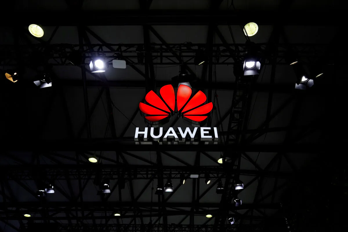 A Huawei logo is seen at the Mobile World Congress (MWC) in Shanghai, China, on Feb. 23, 2021. (Aly Song/Reuters)