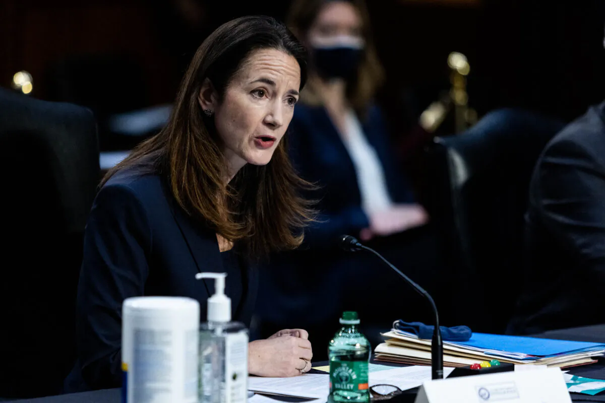Director of National Intelligence Avril Haines speaks during a Senate Select Committee on Intelligence hearing on Capitol Hill in Washington, on April 14, 2021. (Graeme Jennings-Pool/Getty Images)