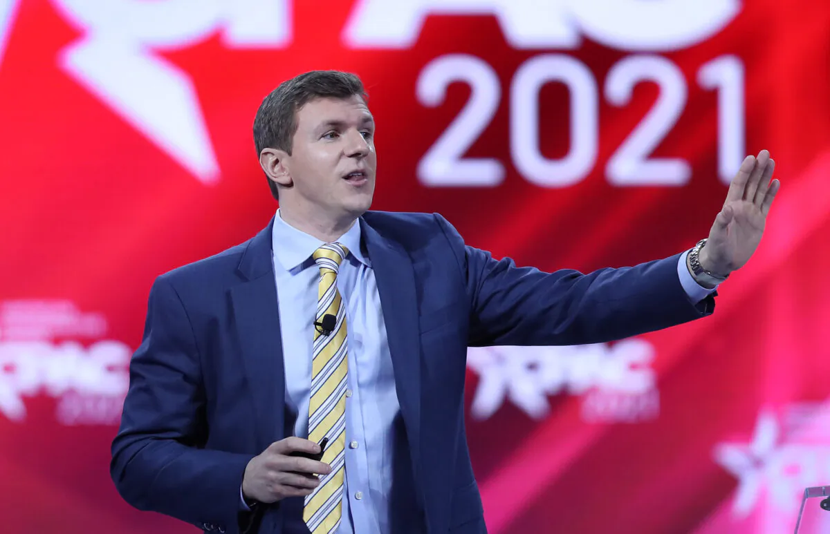 James O'Keefe, president of Project Veritas, addresses the Conservative Political Action Conference being held in the Hyatt Regency in Orlando, Fla., on Feb. 26, 2021. (Joe Raedle/Getty Images)