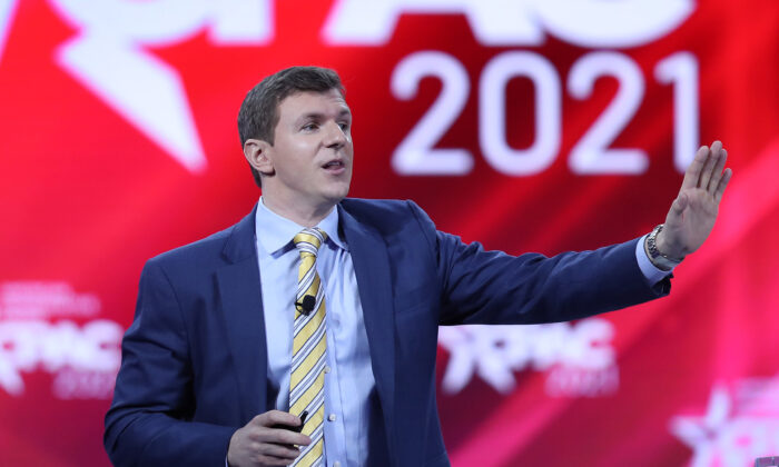 James O'Keefe, president of Project Veritas, addresses the Conservative Political Action Conference being held in the Hyatt Regency in Orlando, Fla., on Feb. 26, 2021. (Joe Raedle/Getty Images)