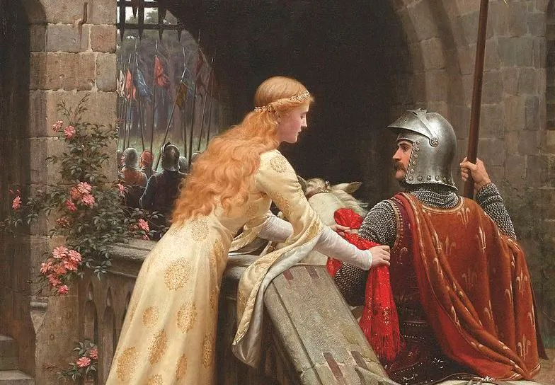 Detail from “God Speed” by Edmund Leighton, 1900. (Public Domain)