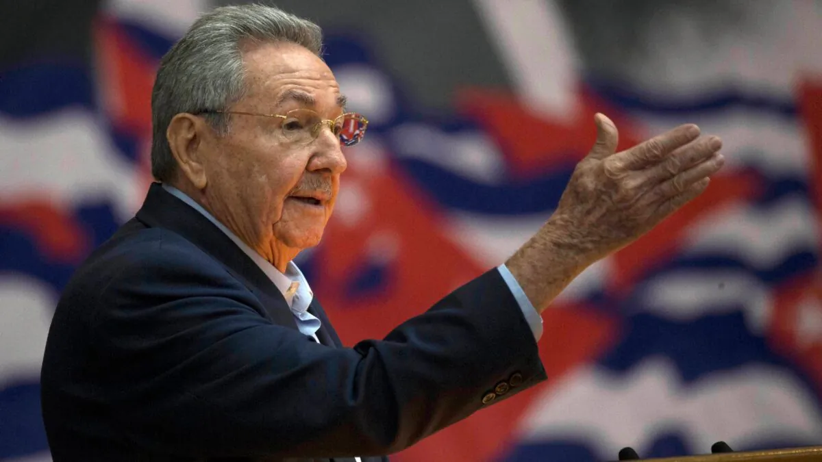 Cuba's Raul Castro addresses the Cuban Communist Party Congress in Havana, Cuba, on April 16, 2016. (Ismael Francisco/Cubadebate via AP)