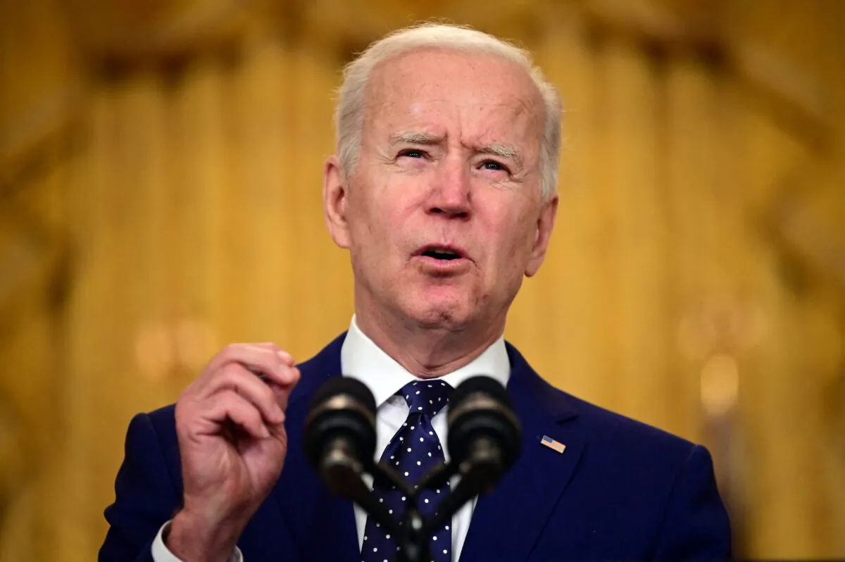 President Joe Biden at the White House on April 15, 2021. (Jim Watson/AFP via Getty Images)