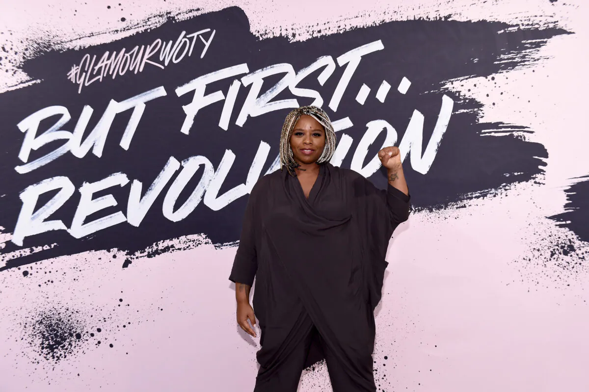 Black Lives Matter cofounder Patrisse Khan-Cullors poses during Glamour Celebrates 2017 Women Of The Year Live Summit at Brooklyn Museum in New York City on Nov. 13, 2017. (Ilya S. Savenok/Getty Images for Glamour)