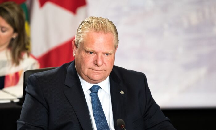 Ontario Premier Doug Ford attends a meeting of the premiers in Montreal on Dec. 7, 2018. (Martin Ouellet-Diotte/AFP via Getty Images)