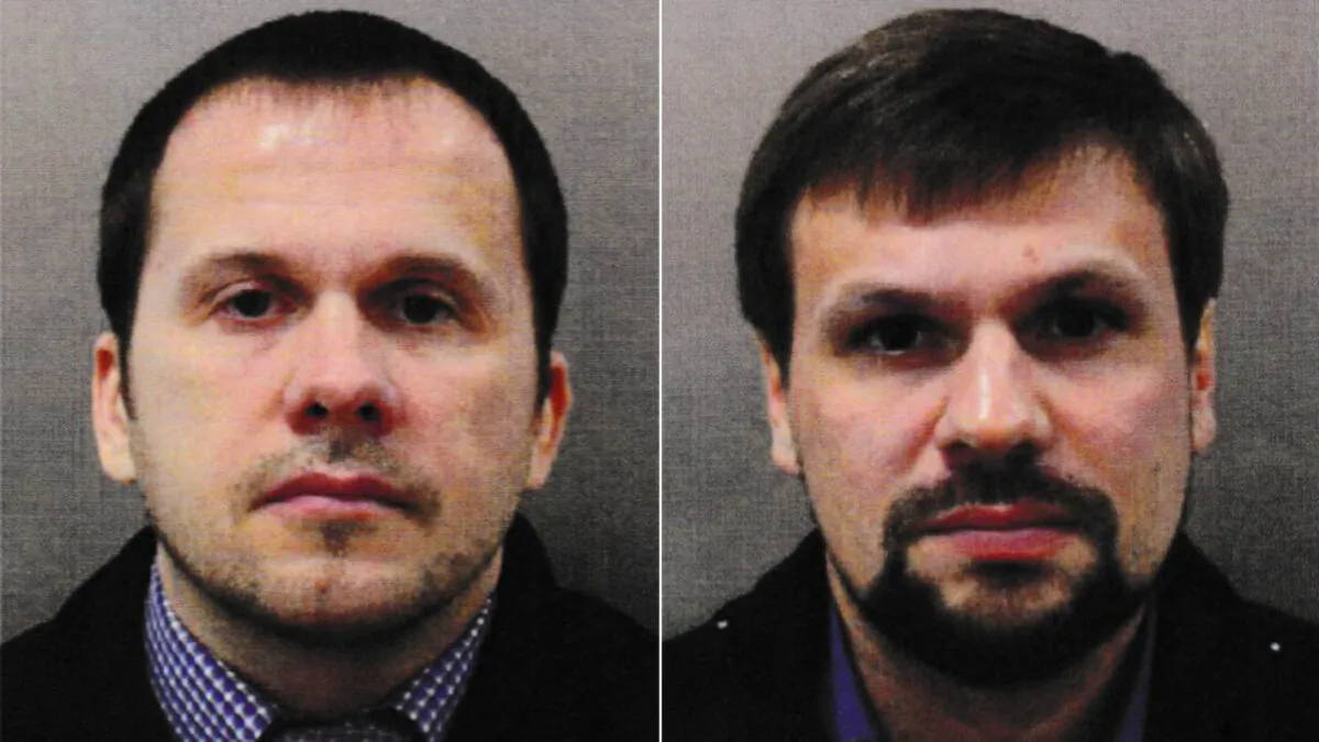 Salisbury attack suspects, Alexander Petrov (L) and Ruslan Boshirov (R). (Metropolitan Police handout via Reuters)