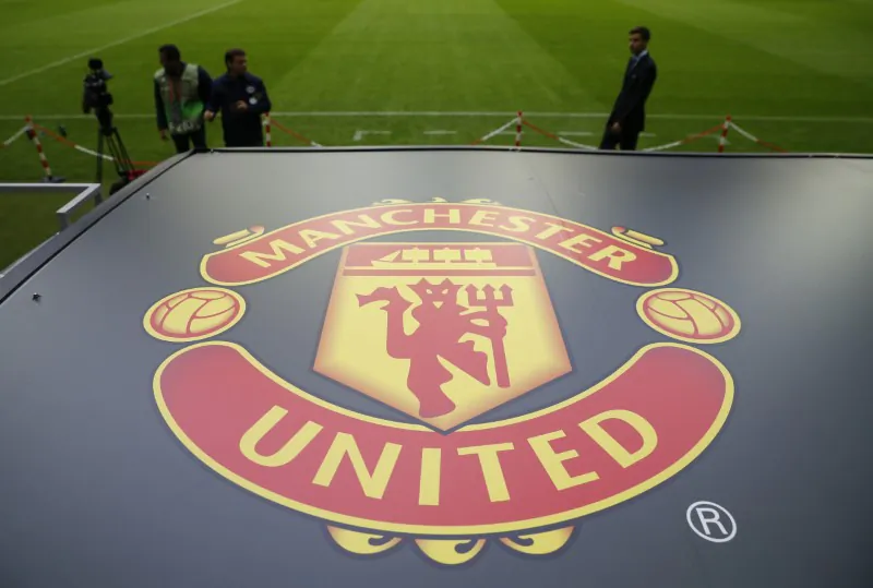 General view of the Manchester United logo ahead of the Europa League Final, Stockholm, Sweden, on May 23, 2017. (Phil Noble Livepic/ Reuters)