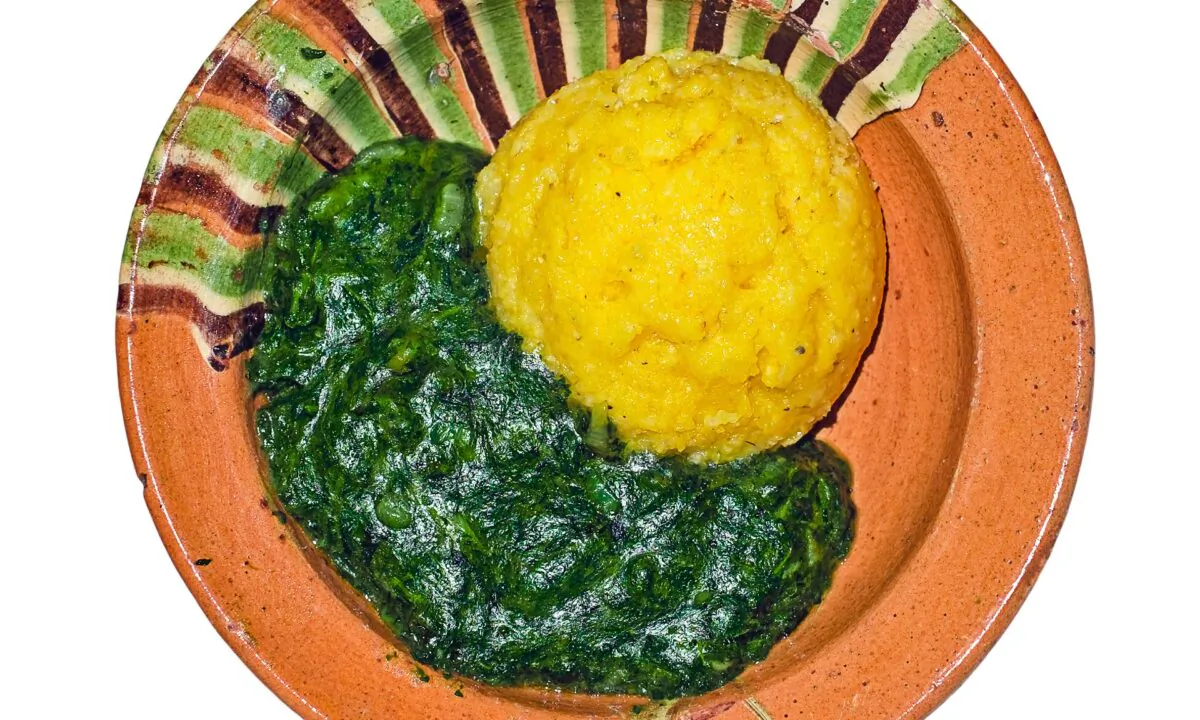 Romanians often debate over methods of preparing this popular nettle dish, but they all agree upon serving it with polenta. (Roberto Sorin/shutterstock)
