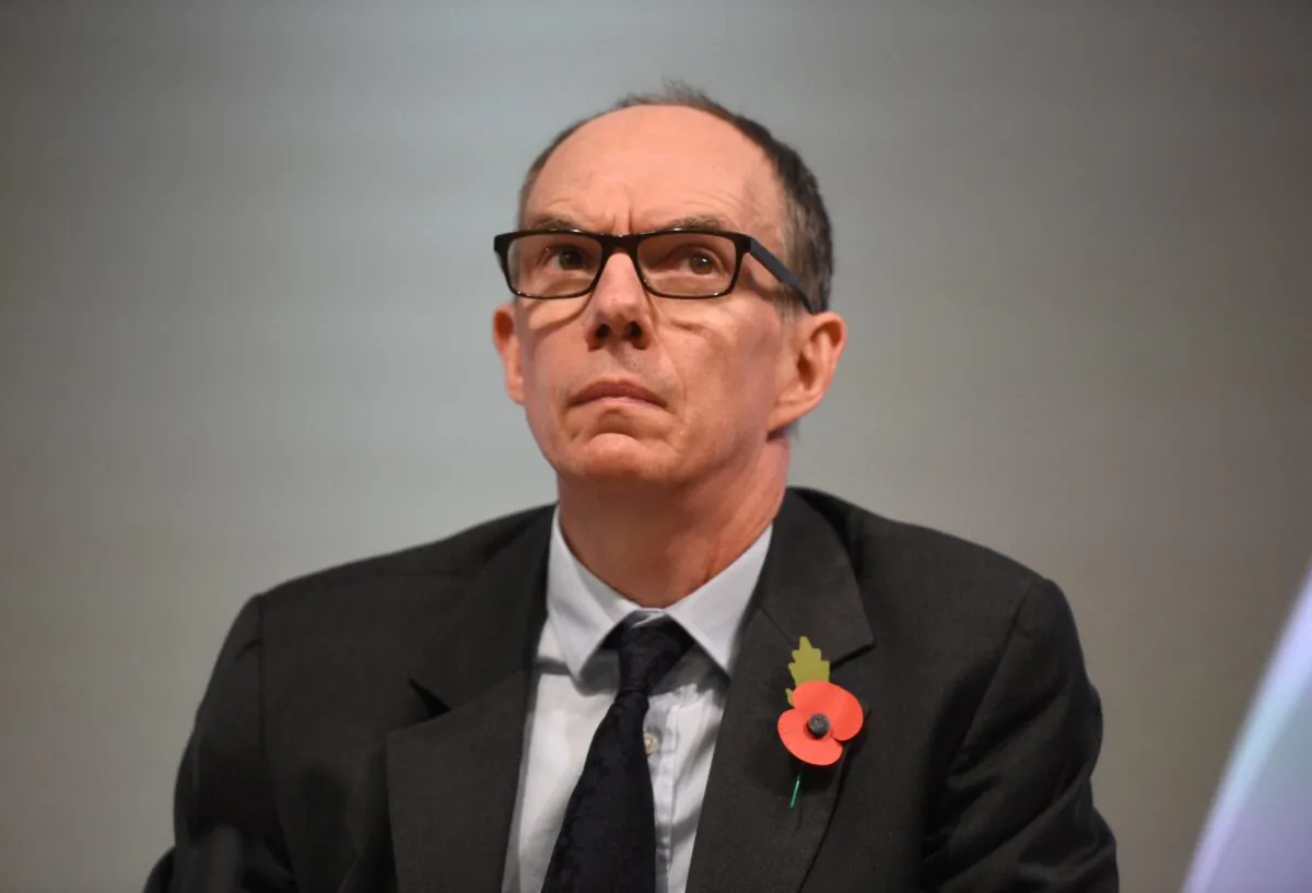 Bank of England Deputy Governor for Markets and Banking, Dave Ramsden attends a Bank of England news conference, in the City of London, Britain, on Nov. 1, 2018. (Kirsty O'Connor/Pool via Reuters)