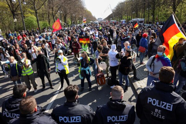 Protest against COVID-19 restrictions in Berlin
