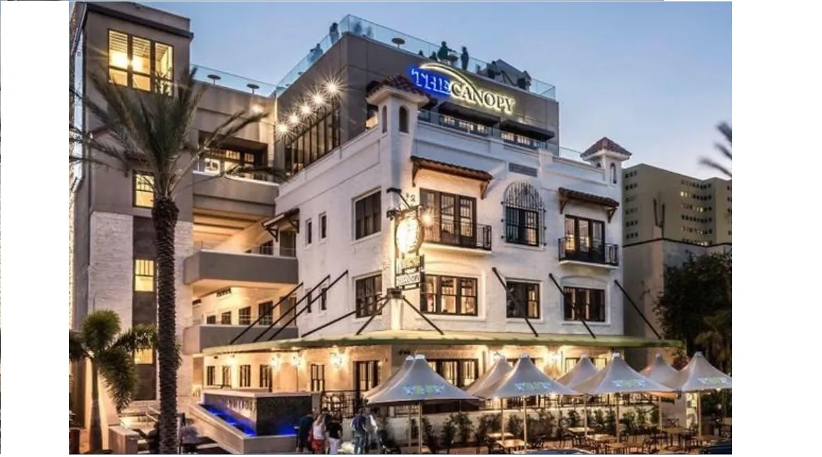 The Birchwood, a cozy hotel on St. Petersburg’s bustling waterfront. The Canopy is the restaurant and lounge on its rooftop. (Courtesy of Visit St. Pete/Clearwater)