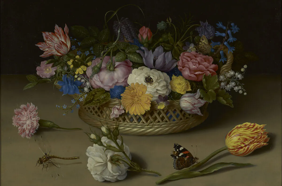 Flower Still Life; Ambrosius Bosschaert the Elder (Dutch, 1573 - 1621); 1614; Oil on copper; 30.5 × 38.9 cm (12 × 15 5/16 in.); 83.PC.386; No Copyright - United States (http://rightsstatements.org/vocab/NoC-US/1.0/)