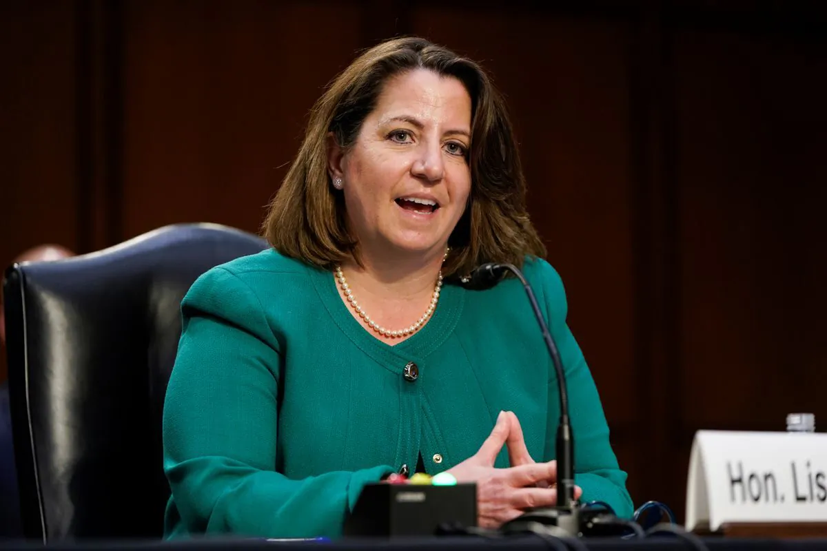 Nominee to be Deputy Attorney General Lisa Monaco testifies before the Senate Judiciary Committee during her confirmation hearing on Capitol Hill in Washington on March 9, 2021. (Joshua Roberts/Reuters)