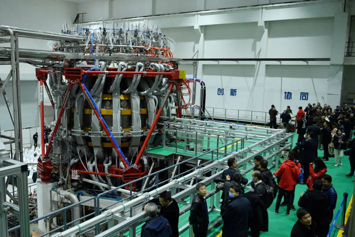 China's HL-2M nuclear fusion device, known as the new generation of "artificial sun," is displayed at a research laboratory in Chengdu, eastern Sichuan Province, China, on Dec. 4, 2020. (STR/AFP via Getty Images)