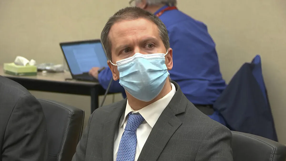 In this image from video, former Minneapolis police officer Derek Chauvin listens as the verdict is read in his trial for the 2020 death of George Floyd, at the Hennepin County Courthouse in Minneapolis, Minn., on April 20, 2021. (Court TV via AP)