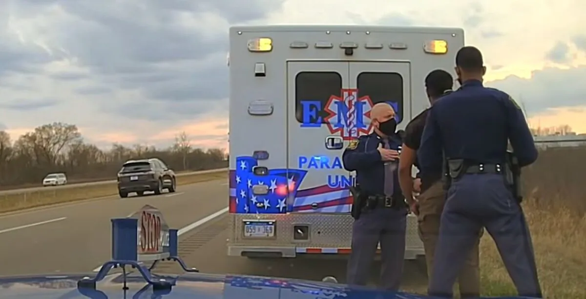 Dashcam footage shows Jones, a Democrat, being arrested after he allegedly drunkenly crashed his vehicle and arguing with police. (Michigan State Police)