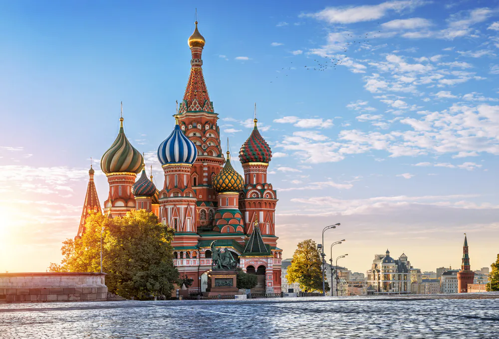 The Cathedral of St. Basil the Blessed in Moscow’s Red Square, Russia. (Baturina Yuliya/Shutterstock)