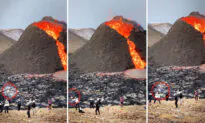 Shocking VIDEO: Sightseers Caught Playing Volleyball in Front of Erupting Volcano in Iceland