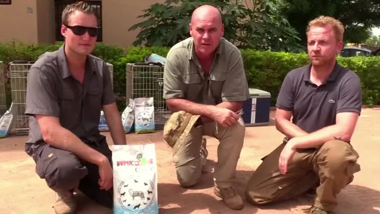 Irish citizen, wildlife NGO founder Rory Young (C) in a video published on April 28, 2021 (Reuters)