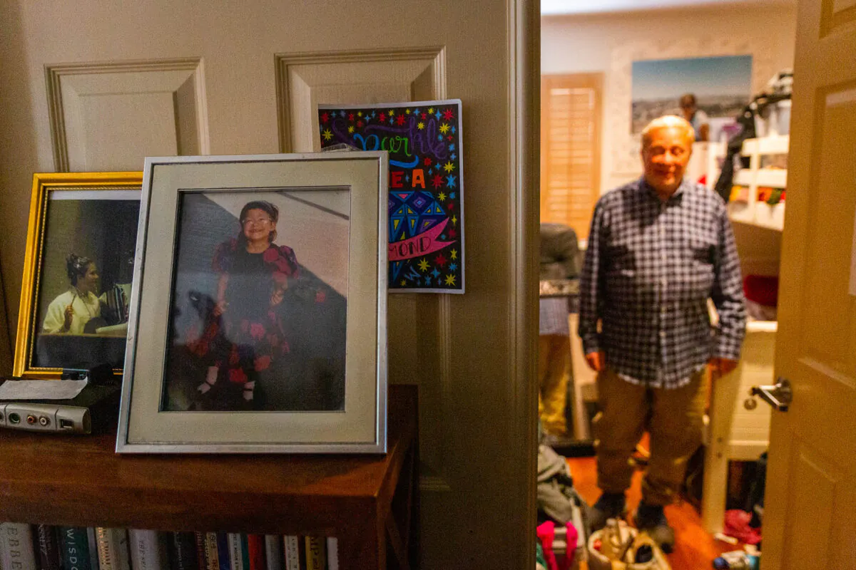 Moley Grossman stands in the bedroom of his daughter, Lili, who has been missing for two weeks in Mission Viejo, Calif., on April 26, 2021. (John Fredricks/The Epoch Times)