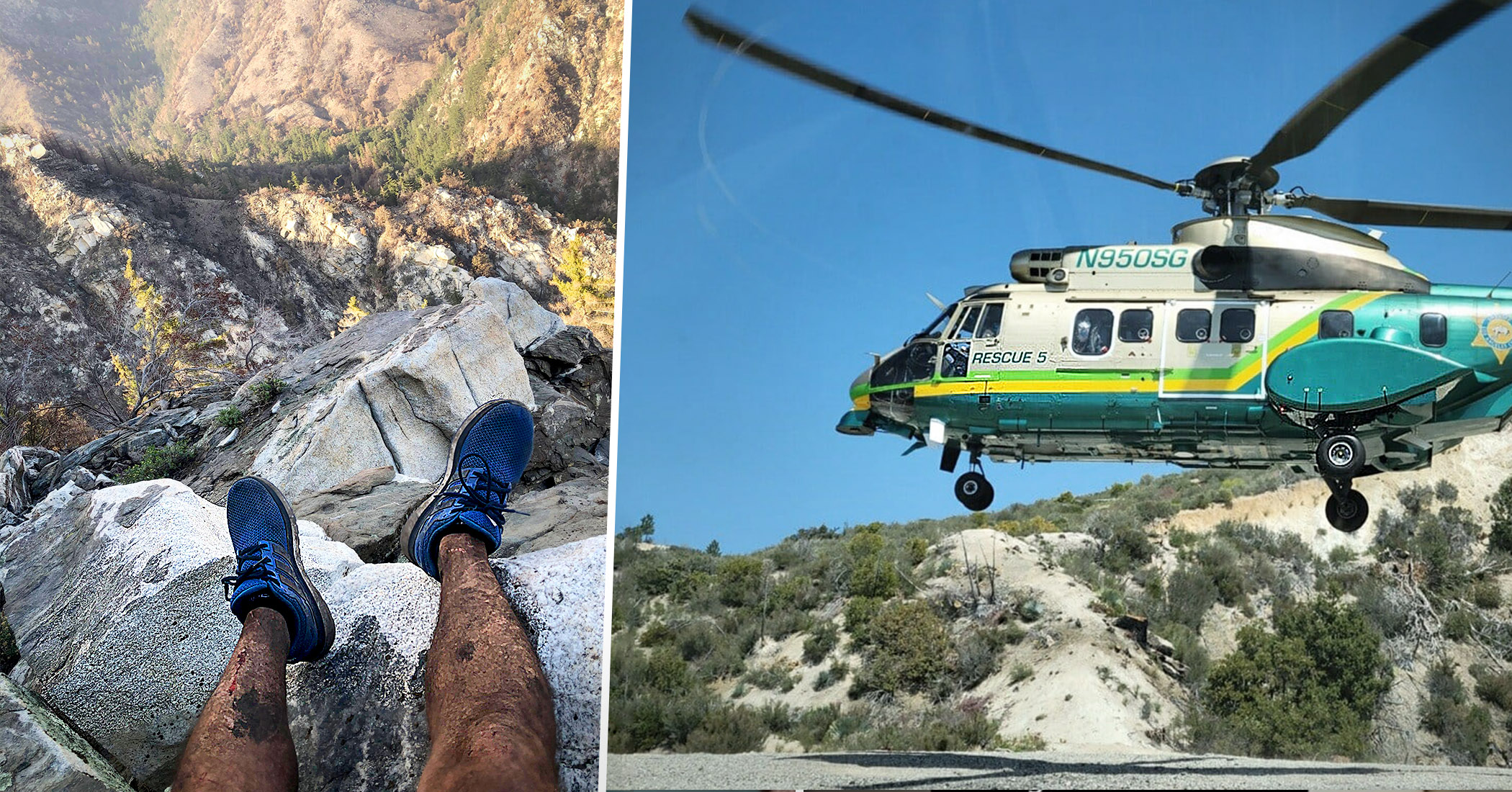 Hiker Lost In Mountains Texts Single Photo Of His Legs–and Man Online ...