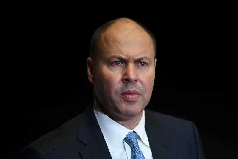 Australian Treasurer Josh Frydenberg speaks during an address to the Australian Chamber of Commerce and Industry at Parliament House in Canberra, April 29, 2021. (AAP Image/Lukas Coch)