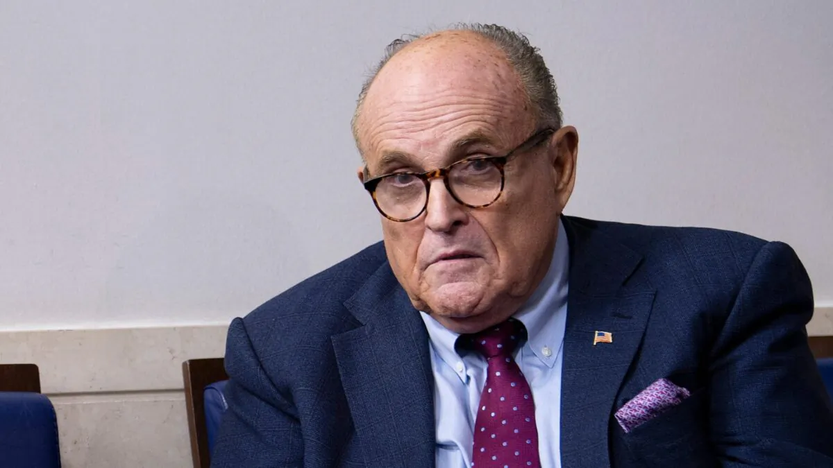 Former New York City Mayor Rudy Giuliani speaks during a briefing at the White House in Washington, on Sept. 27, 2020. (Brendan Smialowski/AFP via Getty Images)
