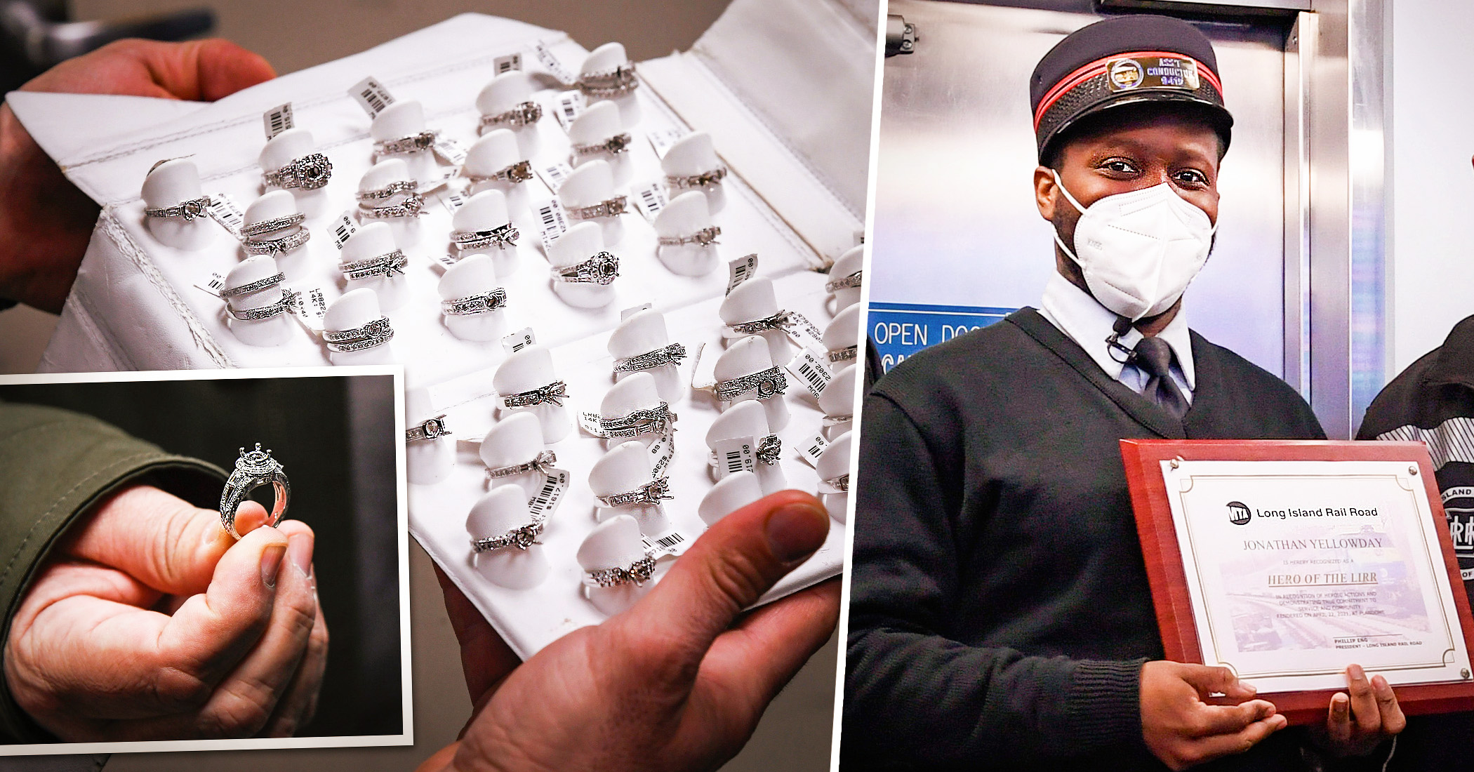 New York Train Conductor Finds Rings Worth $107,000 Left on His Train,  Returns Them to Passenger
