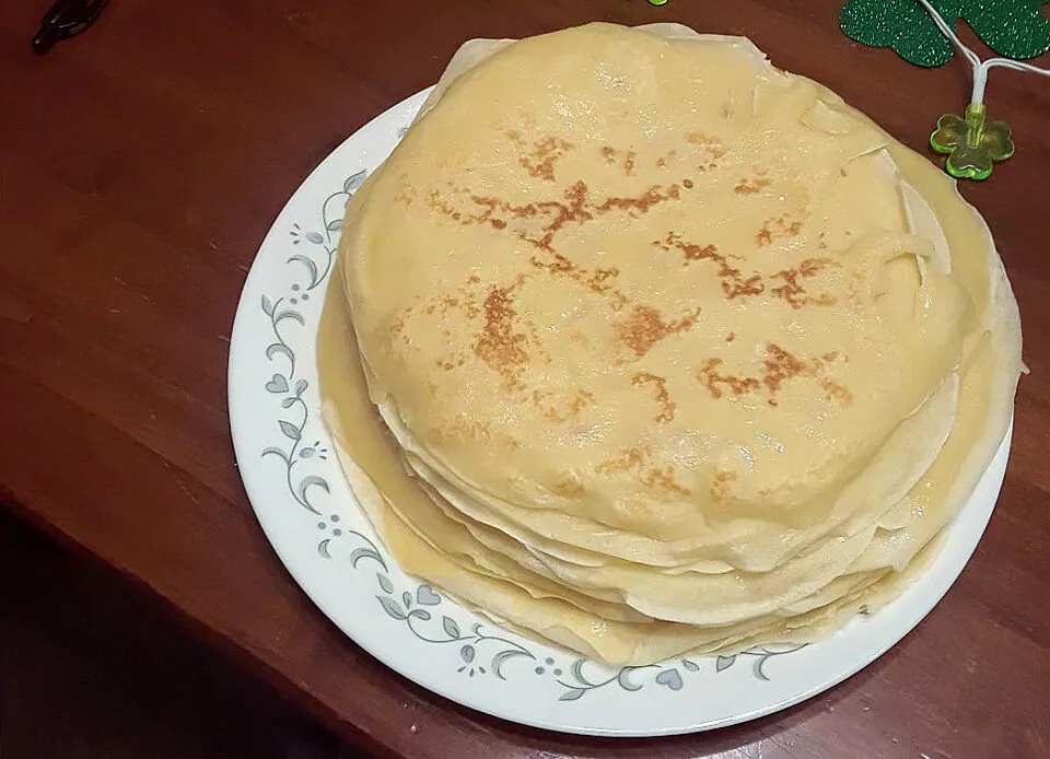 A stack of Norwegian pancakes—not to be confused with French crepes—ready for eating. (Courtesy of Charlotte McDonald)