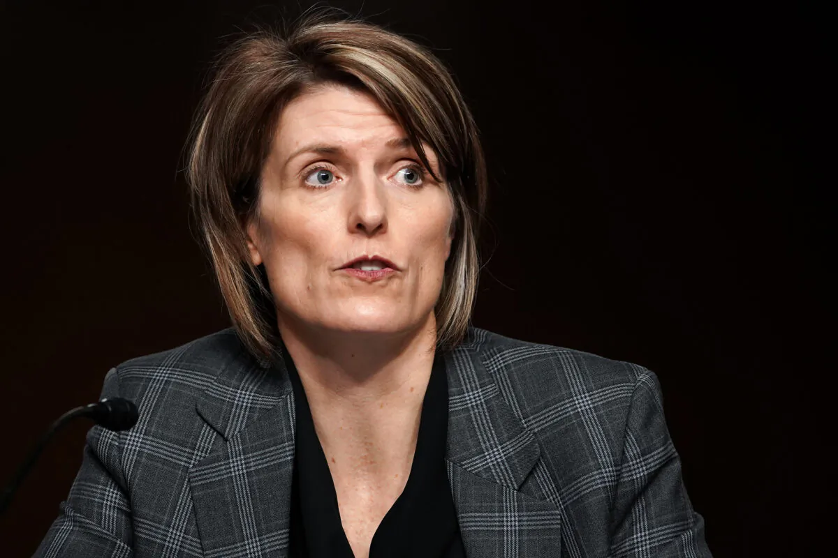 Jill Sanborn, former assistant director of the FBI's Counterterrorism Division, testifies to Congress in Washington on March 3, 2021. (Greg Nash/Pool/AFP via Getty Images)