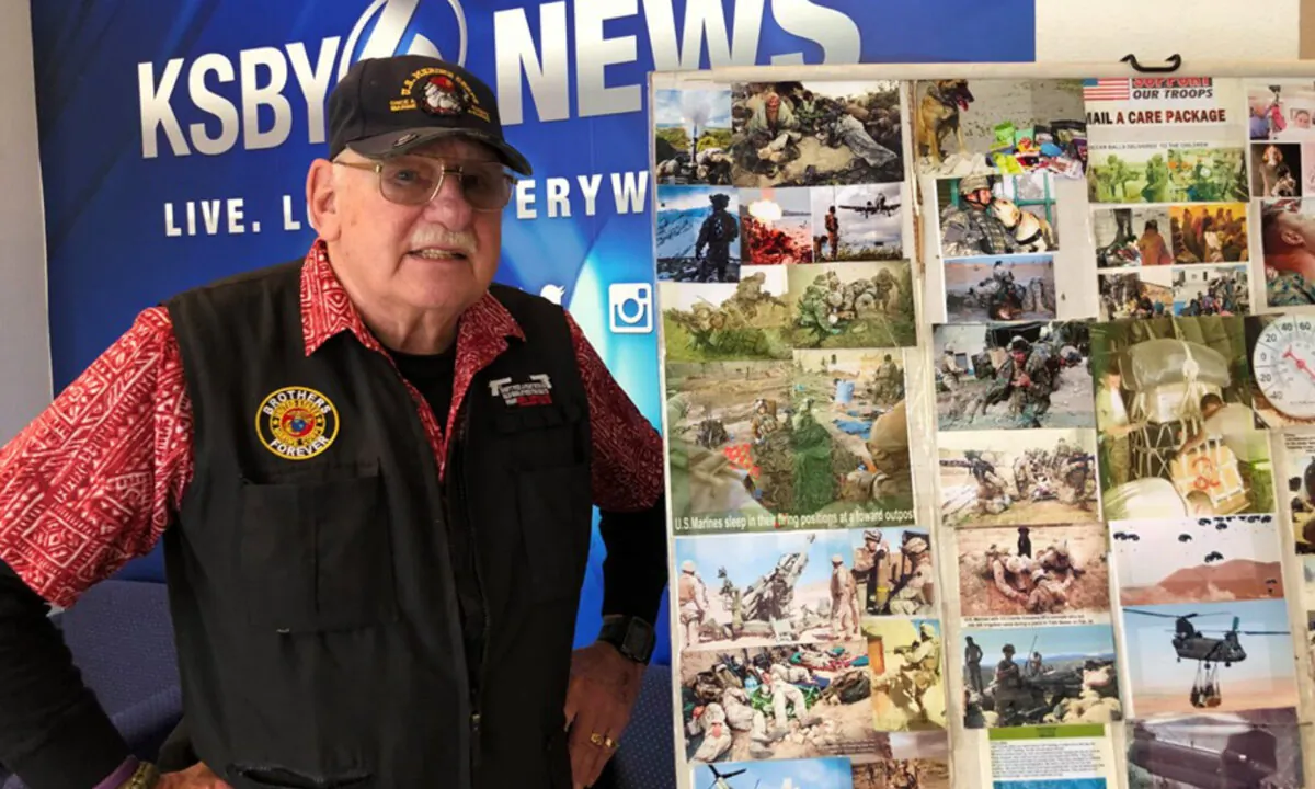 Former U.S. Marine Si Tenenberg, who sends packages to American troops overseas, in a file photo. (Courtesy of Si Tenenberg)