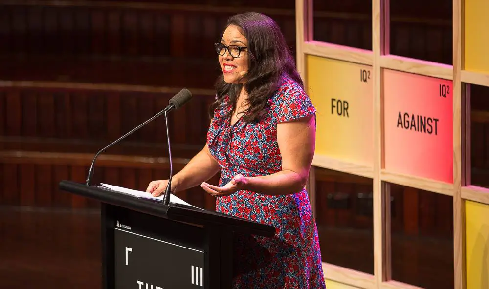 Now Northern Territory senator Jacinta Nampijinpa Price speaking at an event (Supplied)