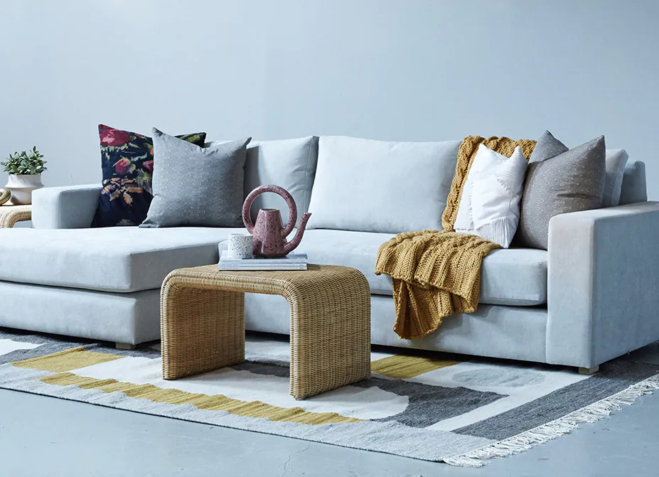 An elegant setting for Classic Sofa's custom-made sofa. (Courtesy of Classic Sofa)