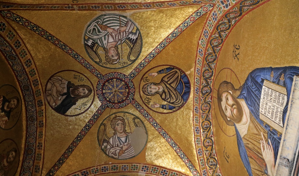 Mosaic,And,Fresco,,Monastery,Of,Hosios,Loukas,,Boeotia,,Greece