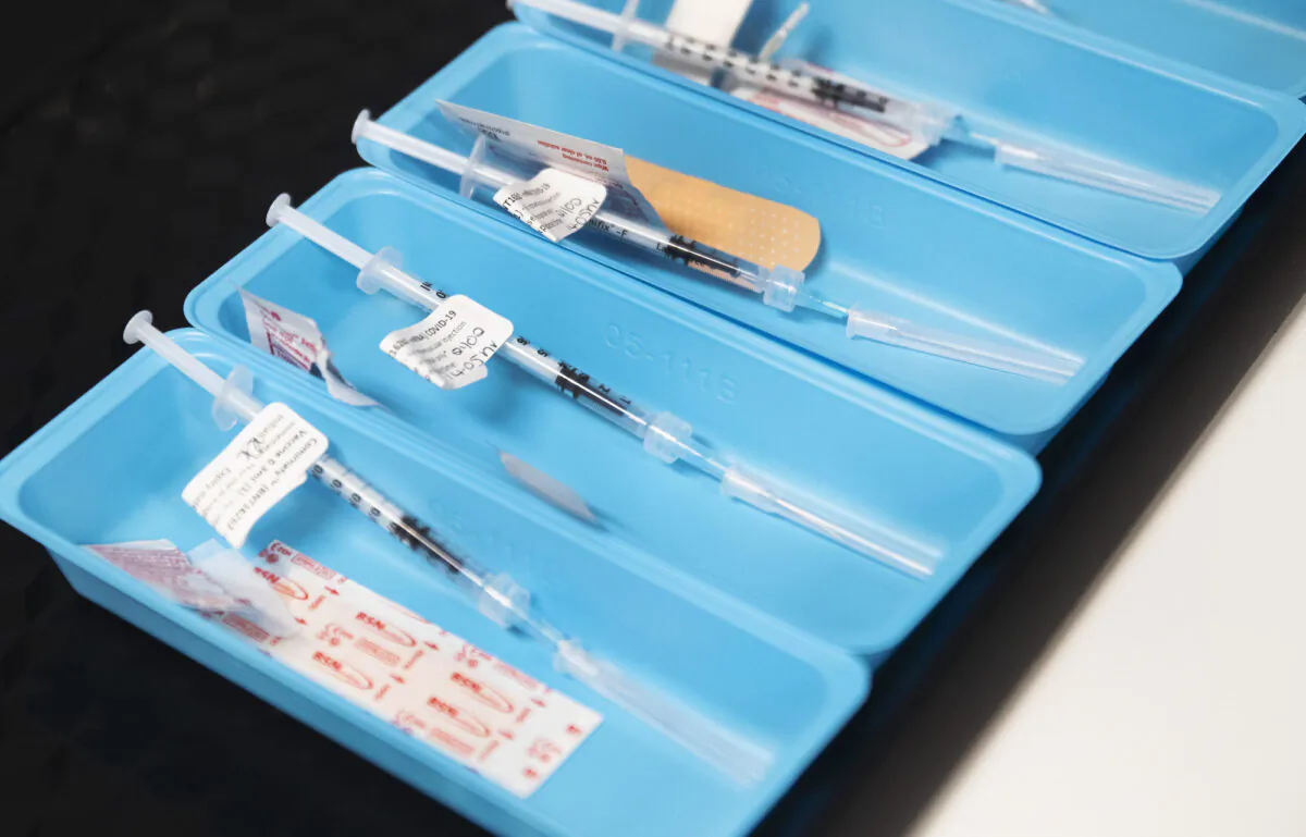 Doses of the COVID-19 vaccine are seen at Gold Coast University Hospital in Southport, Australia, on Feb. 22, 2021. (Nigel Hallett-Pool/Getty Images)
