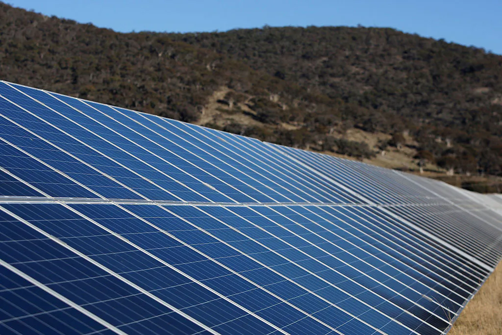 The Royalla Solar Farm is seen in Canberra, Australia, on June 28, 2016. (Lisa Maree Williams/Getty Images)
